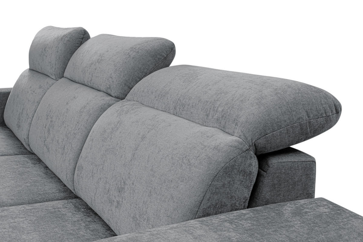 ROHOVÁ SEDAČKA, textil, antracitová - černá/antracitová, Basics, kov/textil (191/264cm) - Livetastic
