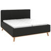 POLSTERBETT 160/200 cm,  in Anthrazit, Matratze, Lattenrost, Bettkasten, H2 + H3 = mittel + fest  - Eichefarben/Anthrazit, Design, Holz/Textil (160/200cm) - Musterring