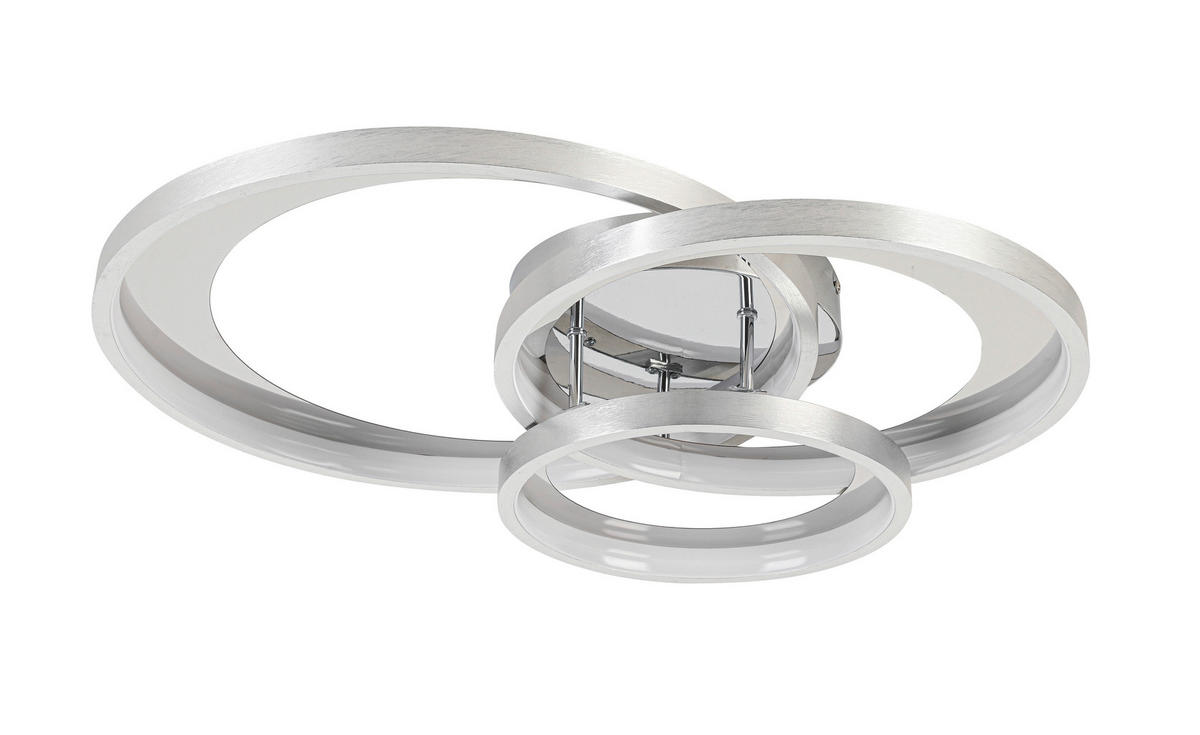LED-DECKENLEUCHTE 54,2/46,8/11 cm    - Chromfarben/Alufarben, Design, Kunststoff/Metall (54,2/46,8/11cm) - Novel
