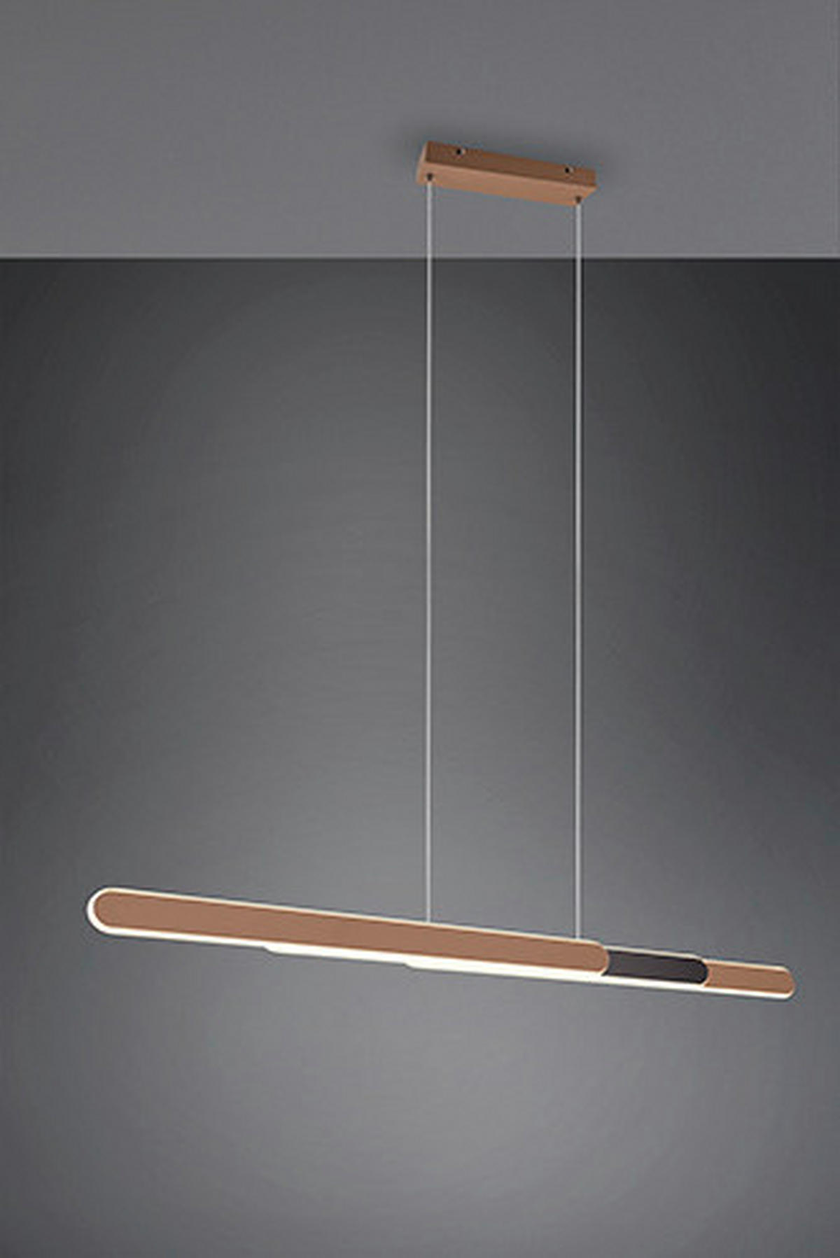 ZÁVĚSNÉ LED SVÍTIDLO,   - hnědá, Basics, kov (130/150/6cm) - Trio Leuchten