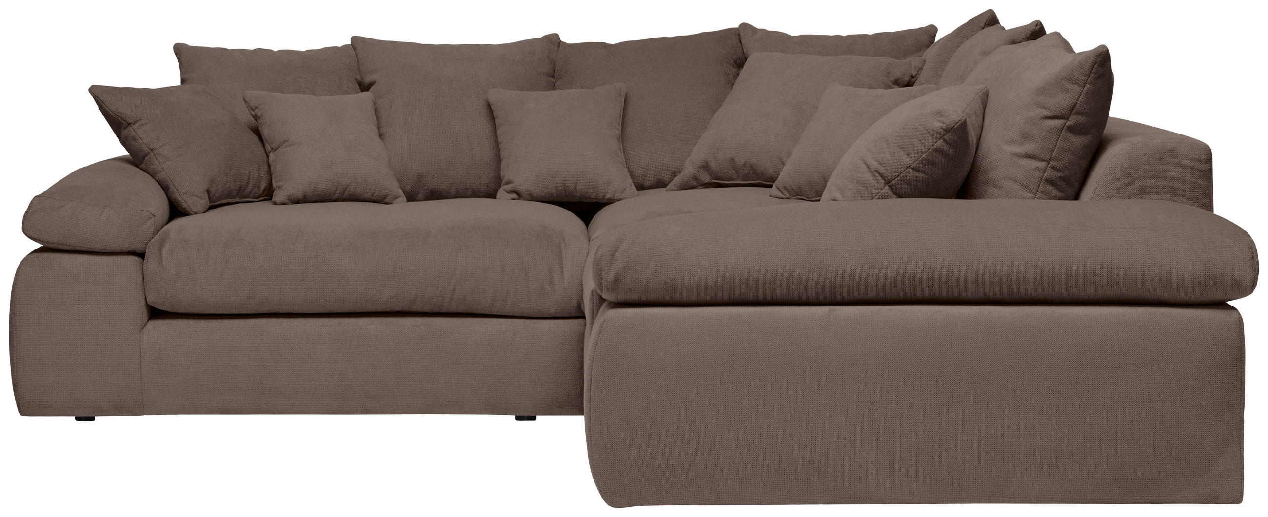 ECKSOFA  in Webstoff Braun  284/284 cm  - Schwarz/Braun, Design, Kunststoff/Textil (284/284cm) - Carryhome