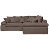ECKSOFA  in Webstoff Braun  284/284 cm  - Schwarz/Braun, Design, Kunststoff/Textil (284/284cm) - Carryhome