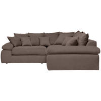 ECKSOFA  in Webstoff Braun  284/284 cm  - Schwarz/Braun, Design, Kunststoff/Textil (284/284cm) - Carryhome