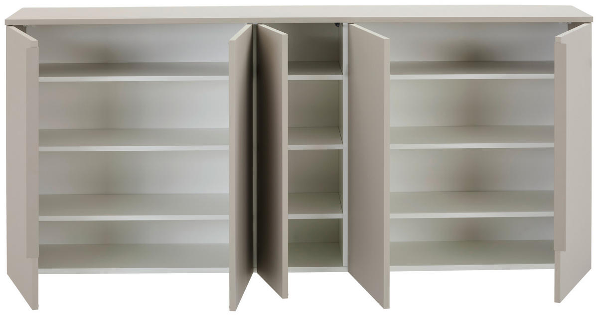 SCHUHSCHRANK Taupe  - Taupe, Design, Holzwerkstoff/Metall (189/82/33cm) - Dieter Knoll