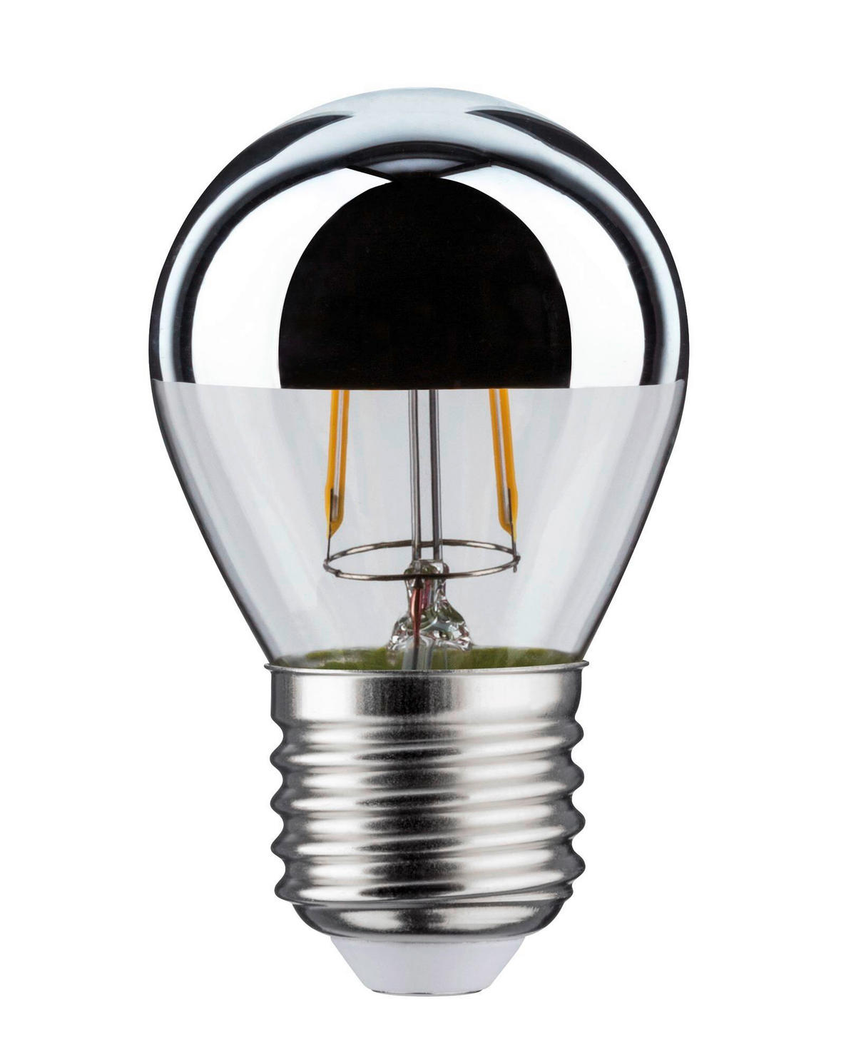 LED-LEUCHTMITTEL   E27 1x2,6W W 220 lm  - Klar/Silberfarben, Basics, Glas (7,2cm) - Paulmann