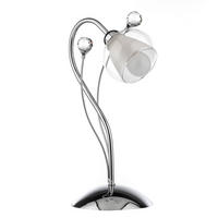 TISCHLEUCHTE Wendy 23/35 cm   - Chromfarben, KONVENTIONELL, Glas/Metall (23/35cm)