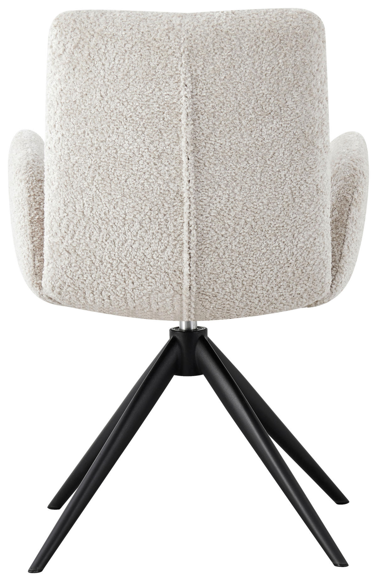 ARMLEHNSTUHL  in Eisen Webstoff  - Perlmutt/Creme, Design, Textil/Metall (57/90/64cm) - Novel