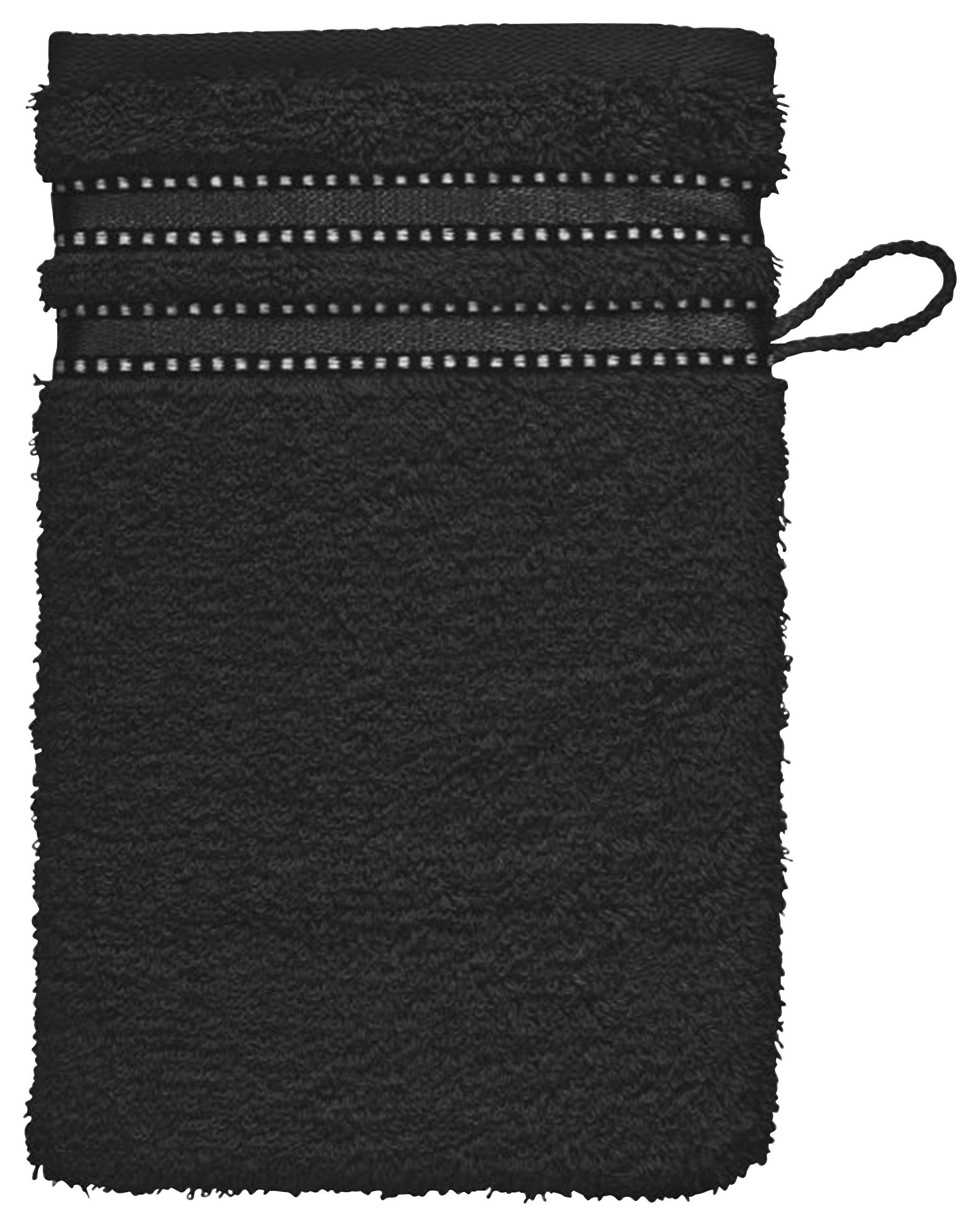 WASCHLAPPEN Cult de Luxe Schwarz  - Schwarz, Basics, Textil (16/22cm) - Vossen