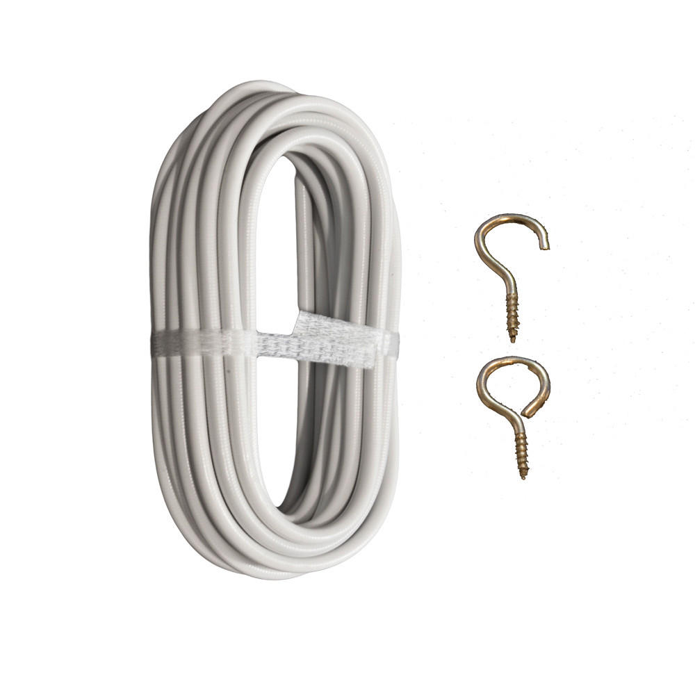 SNÖRE  - vit, Basics, metall/plast (500cm)