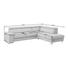 WOHNLANDSCHAFT in Beige Leder - Beige/Alufarben, Design, Leder/Metall (275/226cm) - Beldomo Premium