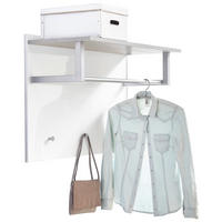 GARDEROBENPANEEL  in 90/60/35 cm  - Weiß/Grau, Design, Holzwerkstoff/Metall (90/60/35cm) - Carryhome