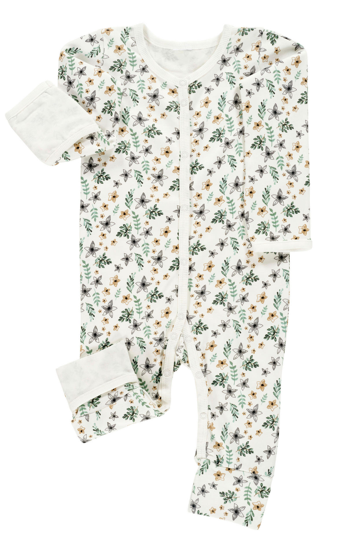 SCHLAFANZUG  - Weiß/Grün, Basics, Textil (62null) - Alvi