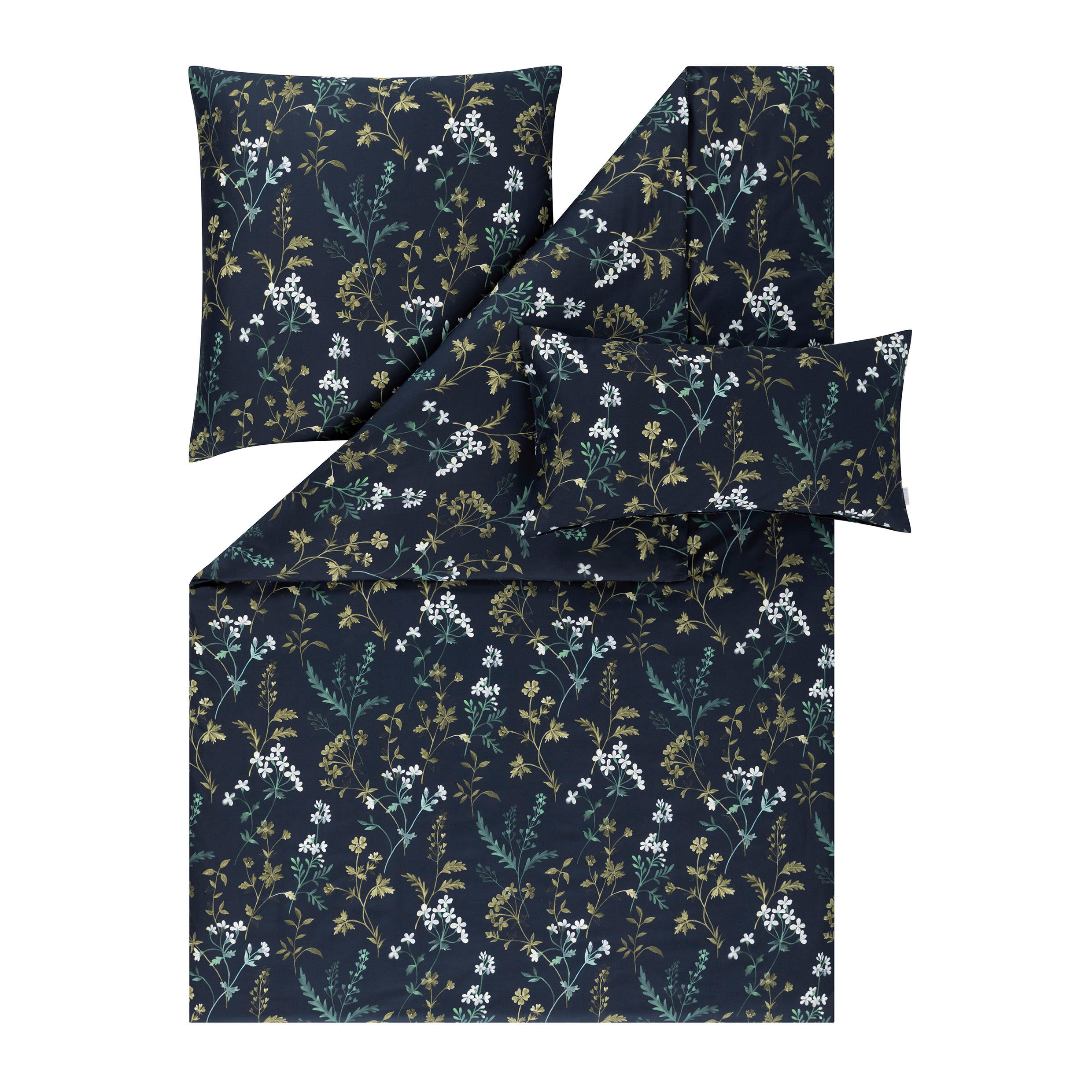 BETTWÄSCHE Atelier Makosatin 155/220 cm  - Dunkelblau, Design, Textil (155/220cm) - Estella