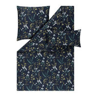 BETTWÄSCHE Atelier Makosatin 155/220 cm  - Dunkelblau, Design, Textil (155/220cm) - Estella