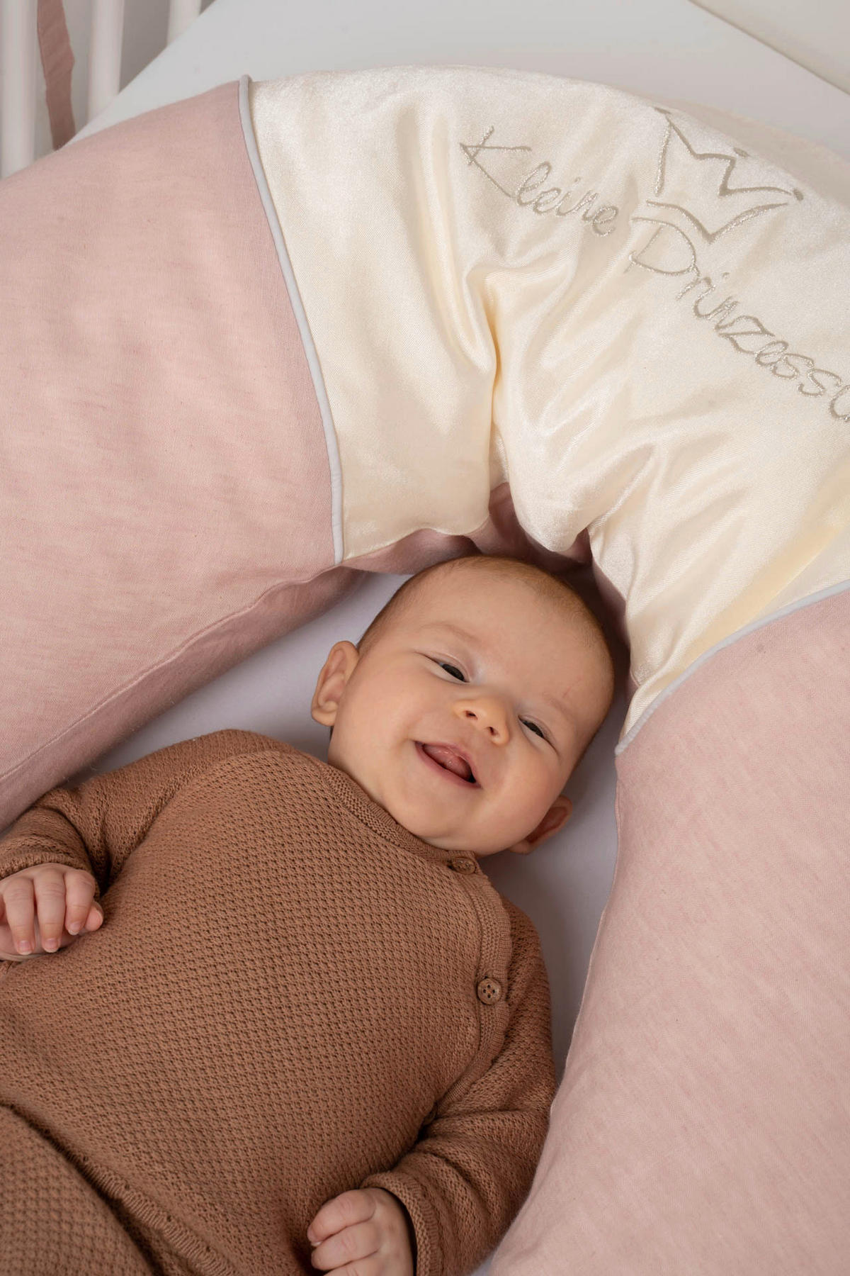 STILLKISSEN Prinz & Prinzessin  40/190 cm  - Rosa, Basics, Textil (40/190cm) - Bebe's Collection
