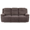 RECLINERSOFFA i mikrofiber grå, brun  - brun/svart, Klassisk, metall/trä (218/103/102cm) - Best Price
