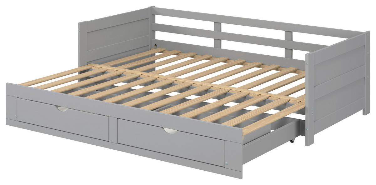 AUSZIEHBETT 200/100 cm Grau  - Naturfarben/Grau, Modern, Holz/Holzwerkstoff (200/100cm) - MID.YOU