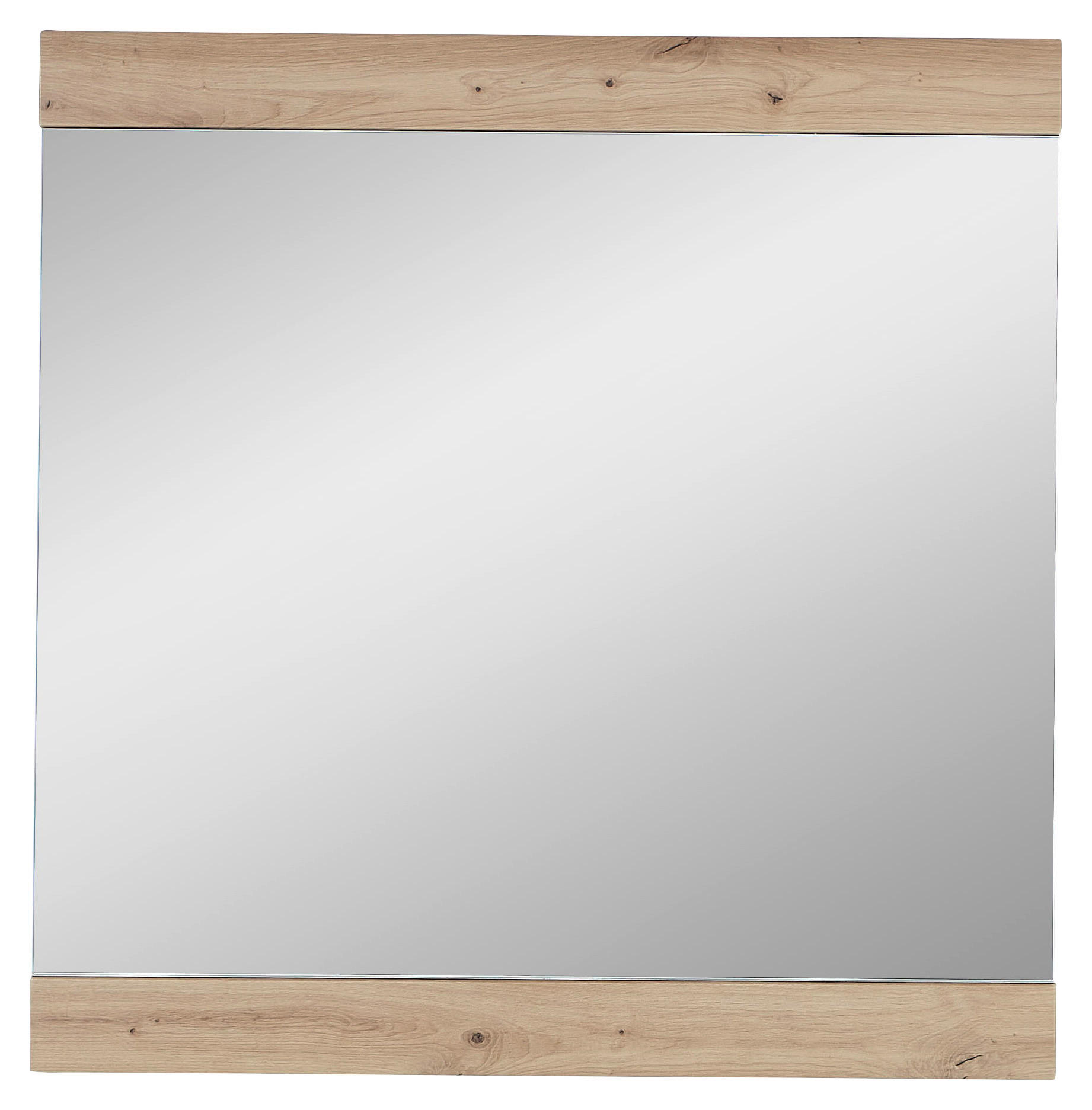 WANDSPIEGEL 84/86/2 cm    in rechteckig  - Eichefarben, Design, Glas/Holzwerkstoff (84/86/2cm) - Voleo
