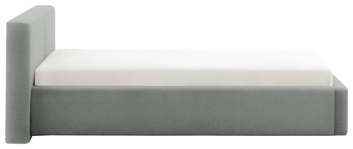 POLSTERBETT 140/200 cm  Grau  - Grau, Basics, Holz/Textil (140/200cm) - Boxxx