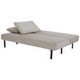 SCHLAFSOFA Cord Beige  - Beige/Schwarz, Design, Textil/Metall (191/92/99cm) - Carryhome