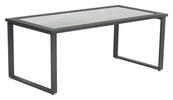 LOUNGEGARNITUR Dunkelgrau Aluminium  - Dunkelgrau, Design, Glas/Textil - Ambia Garden