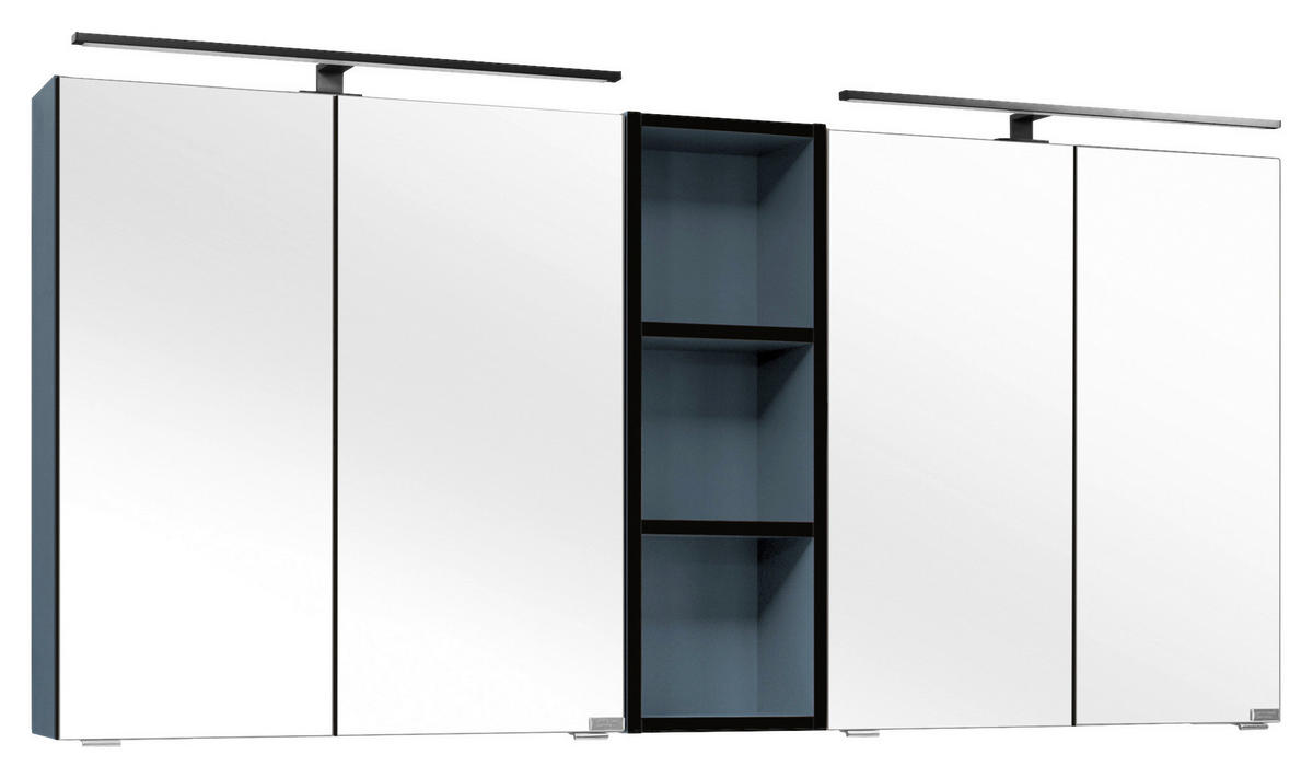 SPIEGELSCHRANK 155/70,3/17,3 cm  - Silberfarben/Dunkelblau, MODERN, Glas/Holzwerkstoff (155/70,3/17,3cm) - Dieter Knoll