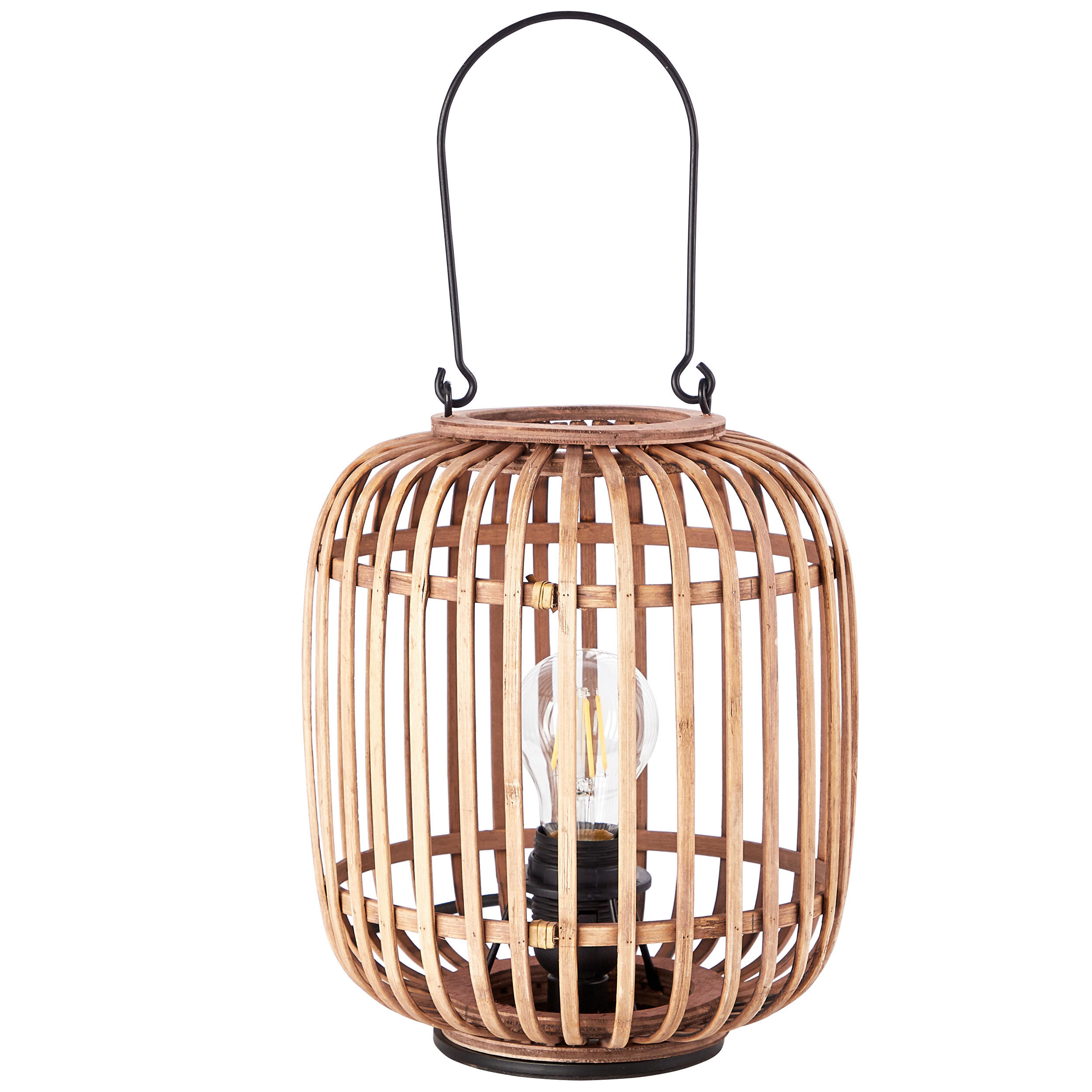 TISCHLEUCHTE Woodrow 21,5/26,5 cm   - Hellbraun, Natur, Holz/Metall (21,5/26,5cm) - Brilliant