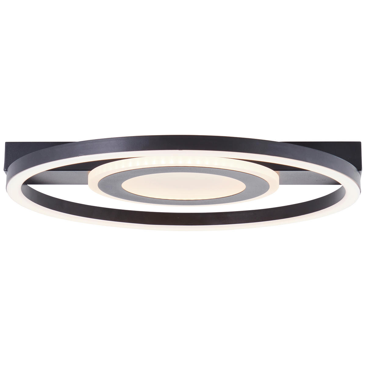 LED-DECKENLEUCHTE     - Schwarz, Basics, Kunststoff/Metall (5/37/37cm) - Brilliant
