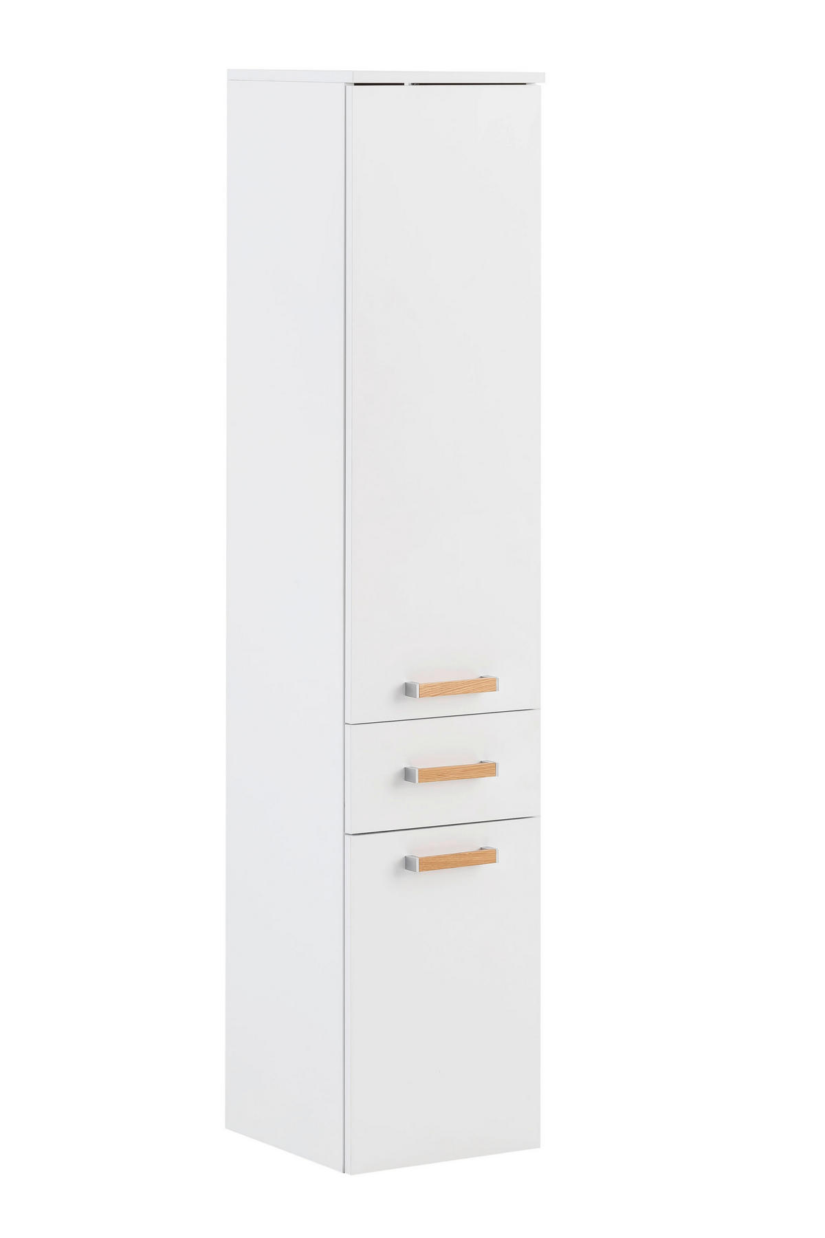 HOCHSCHRANK 32,7/160,1/35,3 cm  - Eichefarben/Silberfarben, KONVENTIONELL, Holz/Holzwerkstoff (32,7/160,1/35,3cm) - Stylife