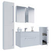 BADEZIMMER 5-teilig  in 126 cm  - Weiss/Alufarben, Modern, Keramik/Holzwerkstoff (126cm) - MID.YOU