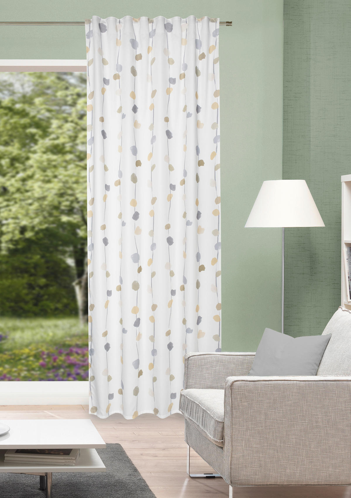 FERTIGVORHANG  blickdicht   135/245 cm  - Naturfarben, KONVENTIONELL, Textil (135/245cm)