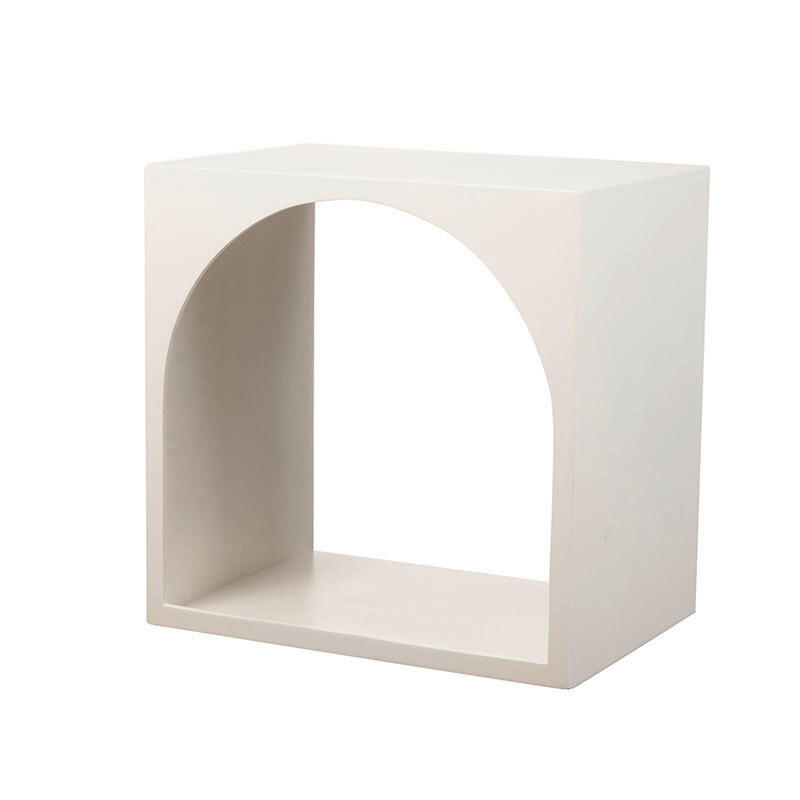 WANDREGAL Eukalyptusholz Weiß  - Weiß, LIFESTYLE, Holz (34/24/34cm) - Ambia Home