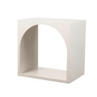 WANDREGAL Eukalyptusholz Weiß  - Weiß, LIFESTYLE, Holz (34/24/34cm) - Ambia Home