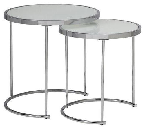 SET STOLIĆA bijela, boje kroma staklo - bijela/boje kroma, Design, staklo/metal (50/50/50,5cm) - MID.YOU