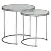 SATZTISCH in Glas 50/50/50,5 cm  - Chromfarben/Weiss, Design, Glas/Metall (50/50/50,5cm) - MID.YOU