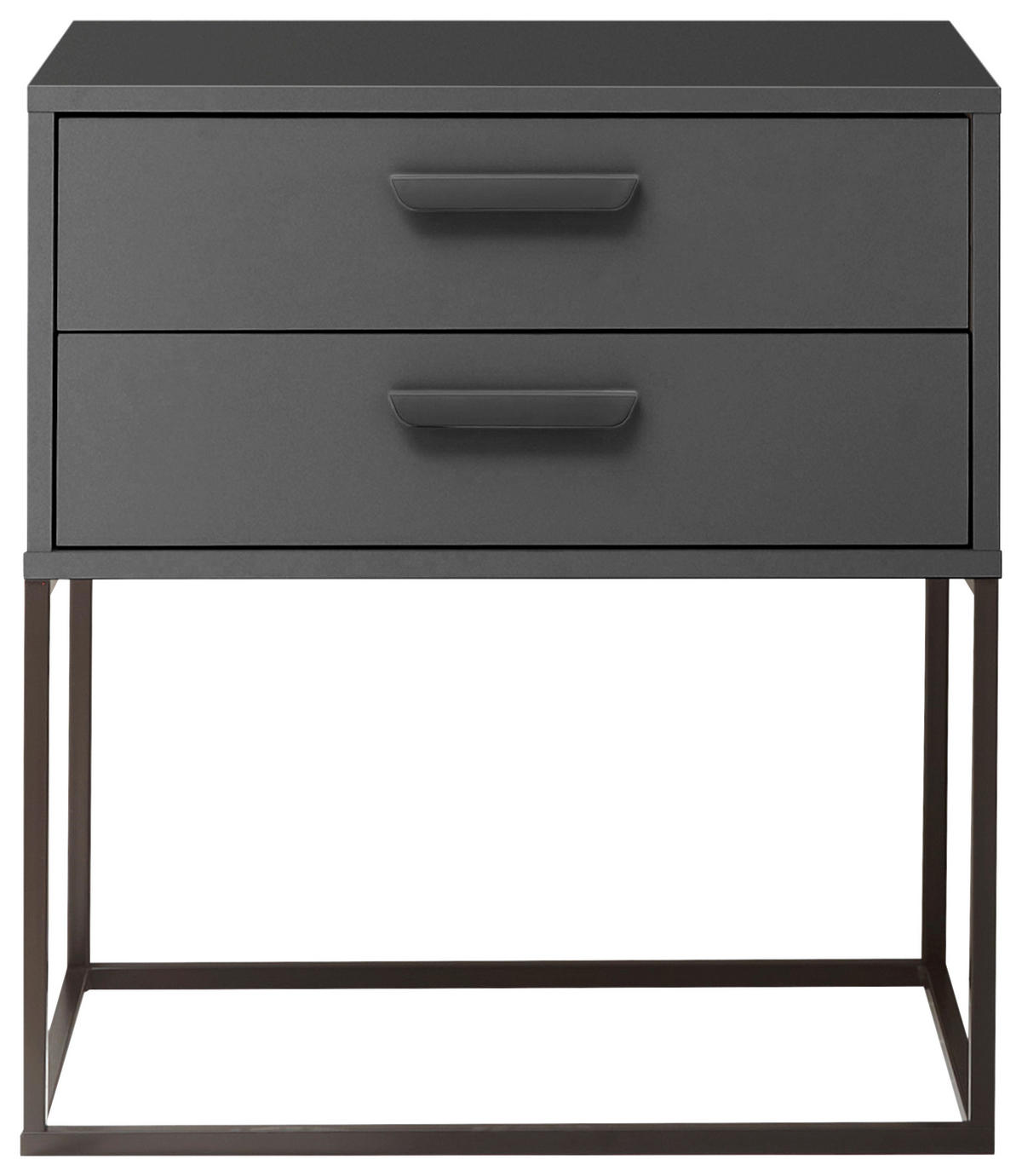 NACHTSCHRANK 60/65/38,5 cm  - Schwarz/Graphitfarben, MODERN, Holzwerkstoff/Kunststoff (60/65/38,5cm) - Livetastic