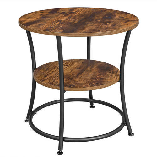 BEISTELLTISCH 55/55/55 cm Braun, Schwarz rund  - Schwarz/Braun, Trend, Holzwerkstoff/Metall (55/55/55cm) - Boxxx