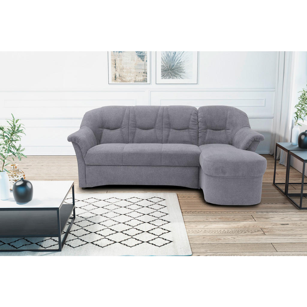 Thumbnail - Mid.you Ecksofa, Dunkelgrau, Textil, Uni, 3-Sitzer, L-Form, 232x146 cm, Made in EU, FSC Mix, Schlafen auf Sitzhöhe, Rück...