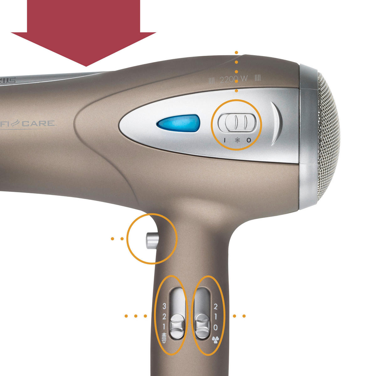 HAARTROCKNER  - Cappuccino, Basics, Kunststoff (22/27/9,5cm) - Bomann