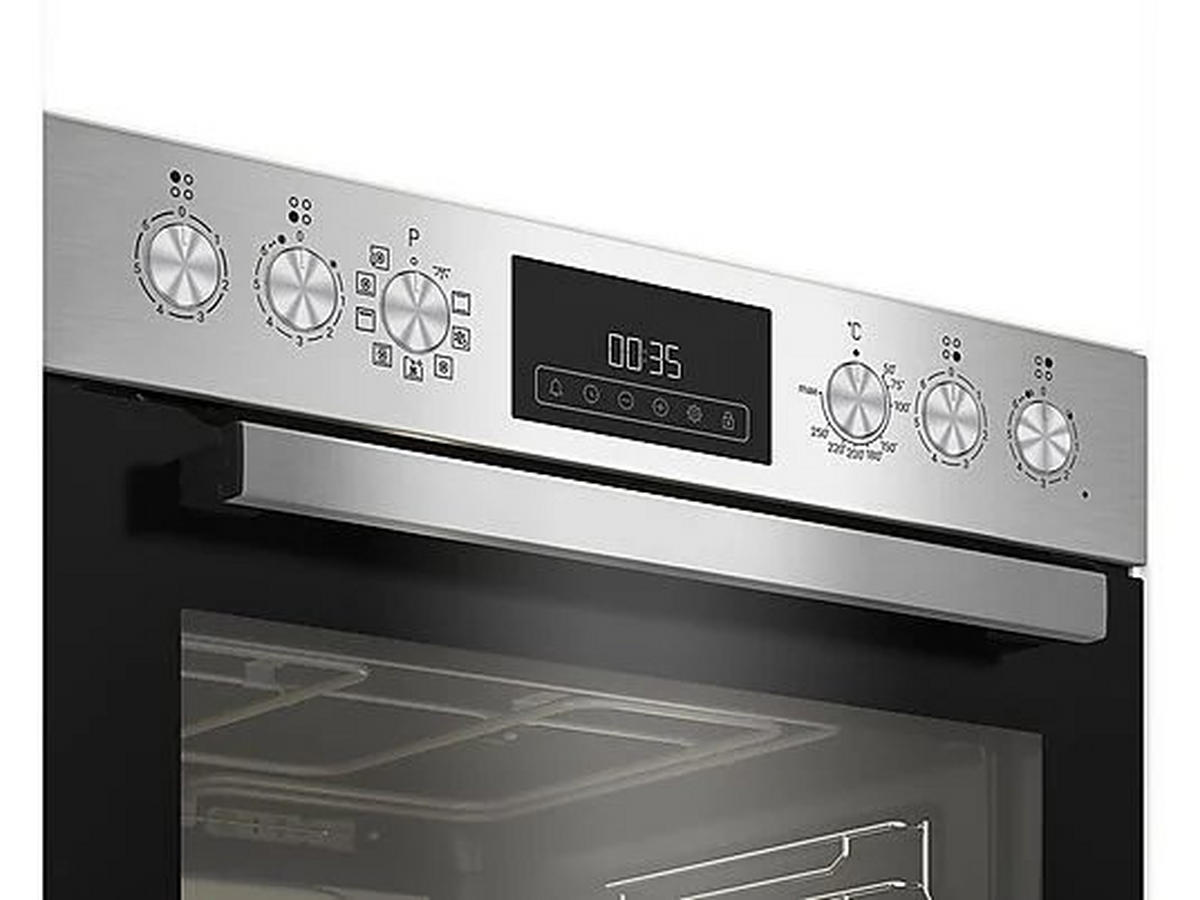 HERDSET HE64090XR  - Edelstahlfarben/Schwarz, Basics, Metall (59,4/59,5/56,7cm) - Elektra Bregenz