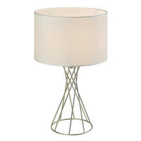 SVJETILJKA STOLNA NIVRA  - bijela/zlatne boje, Basics, tekstil/metal (30/50cm)