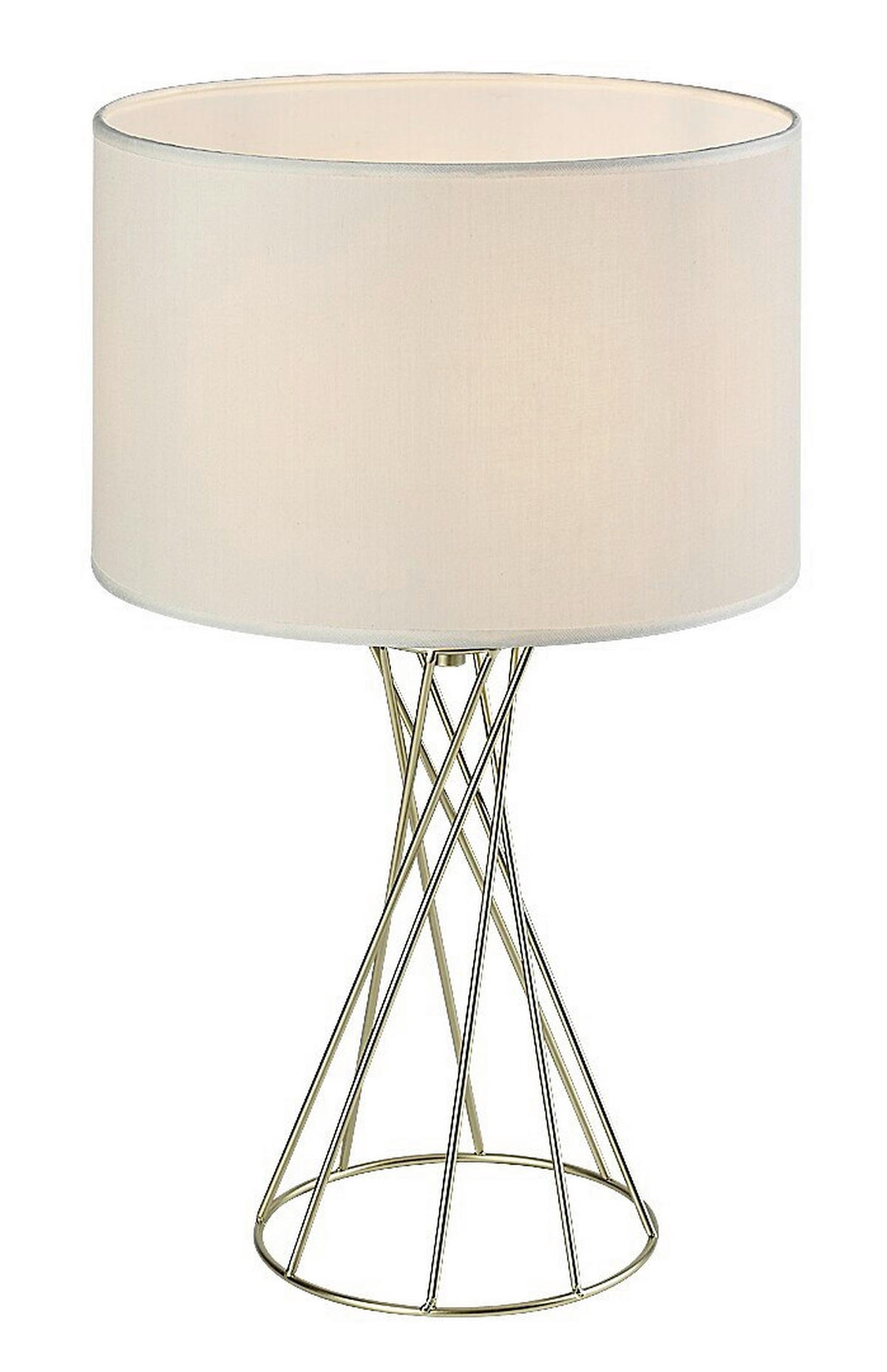 SVJETILJKA STOLNA NIVRA  - bijela/zlatne boje, Basics, tekstil/metal (30/50cm)