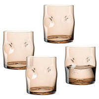 TRINKGLAS 300 ml 4-teilig  - Braun, Basics, Glas (7,5/9/7,5cm) - Leonardo