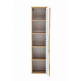 MIDISCHRANK 30/130/35 cm - Eiche Wotan/Silberfarben, Natur, Holzwerkstoff/Kunststoff (30/130/35cm) - Xora