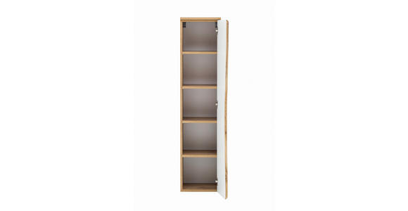 MIDISCHRANK 30/130/35 cm - Eiche Wotan/Silberfarben, Natur, Holzwerkstoff/Kunststoff (30/130/35cm) - Xora