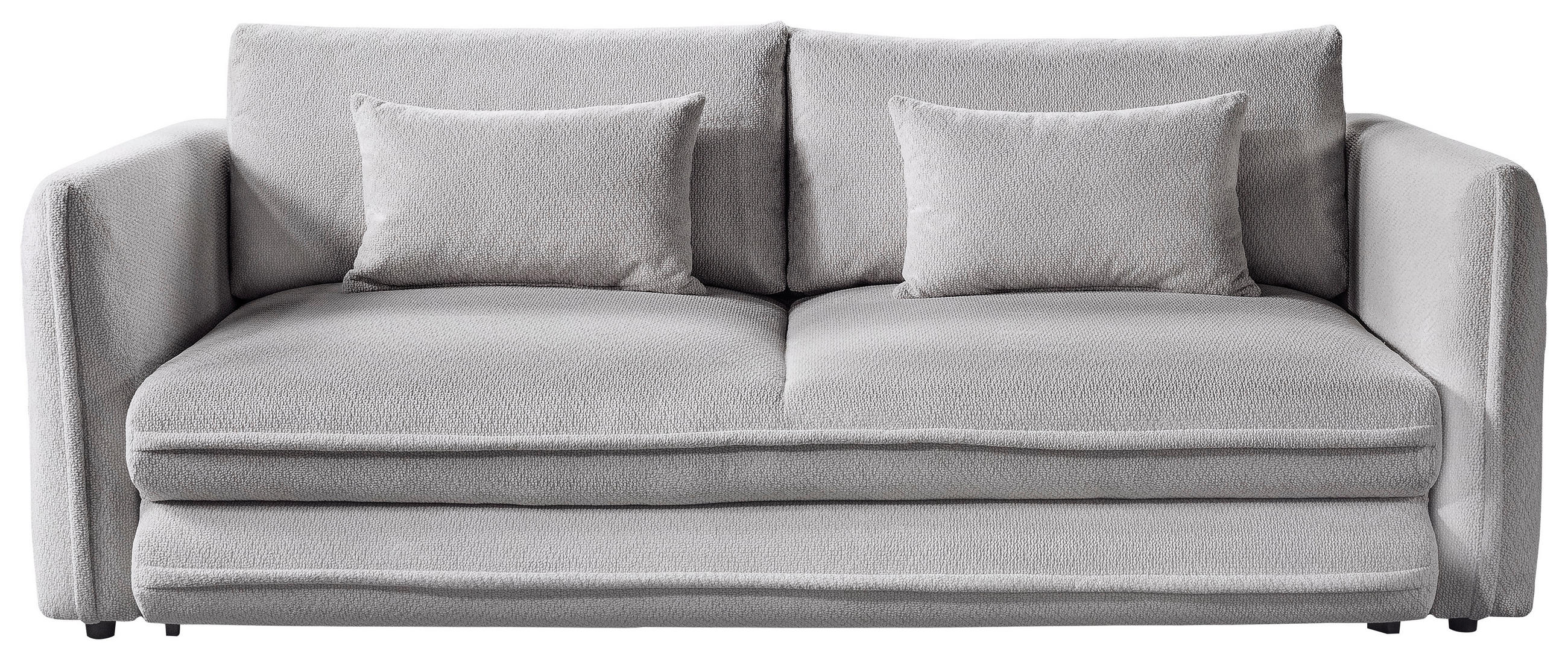 SCHLAFSOFA  mit Liegefunktion, Rücken echt Struktur Grau  - Schwarz/Grau, KONVENTIONELL, Kunststoff/Textil (237/94/117cm) - Carryhome