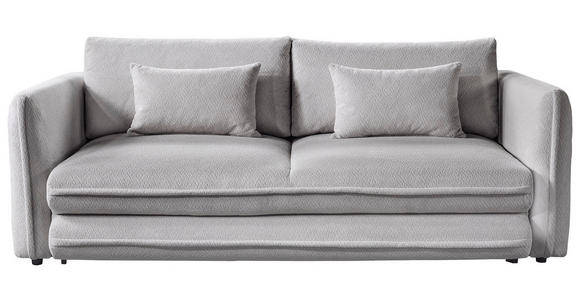 SCHLAFSOFA  mit Liegefunktion, Rücken echt Struktur Grau  - Schwarz/Grau, KONVENTIONELL, Kunststoff/Textil (237/94/117cm) - Carryhome