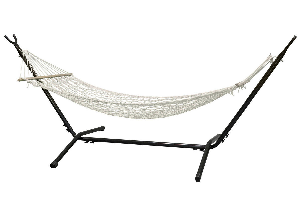 HÄNGEMATTE 200/1/100 cm  - Weiß, MODERN, Textil (200/1/100cm) - Gardenson