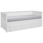 AUSZIEHBETT 90/200 cm  in Weiß  - Weiß, KONVENTIONELL, Holzwerkstoff/Kunststoff (90/200cm) - Carryhome