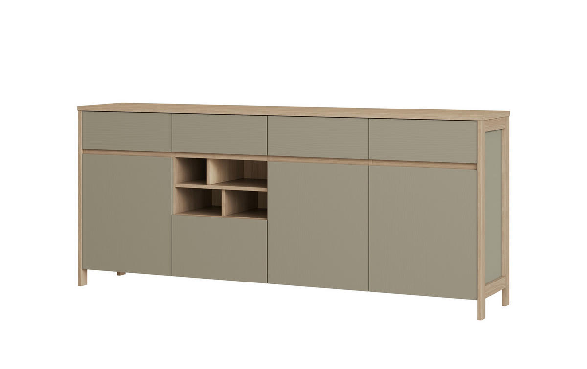 SIDEBOARD  193/85/39 cm 4 Schublade(n)  - Eukalyptusholzfarben/Eichefarben, Design, Holzwerkstoff (193/85/39cm) - MID.YOU